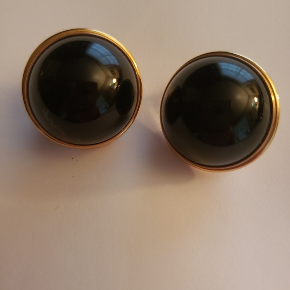 Lalique Jewelry - 💞VINTAGE LALIQUE BLK CABOCHON W/GOLD TONE BAND💞